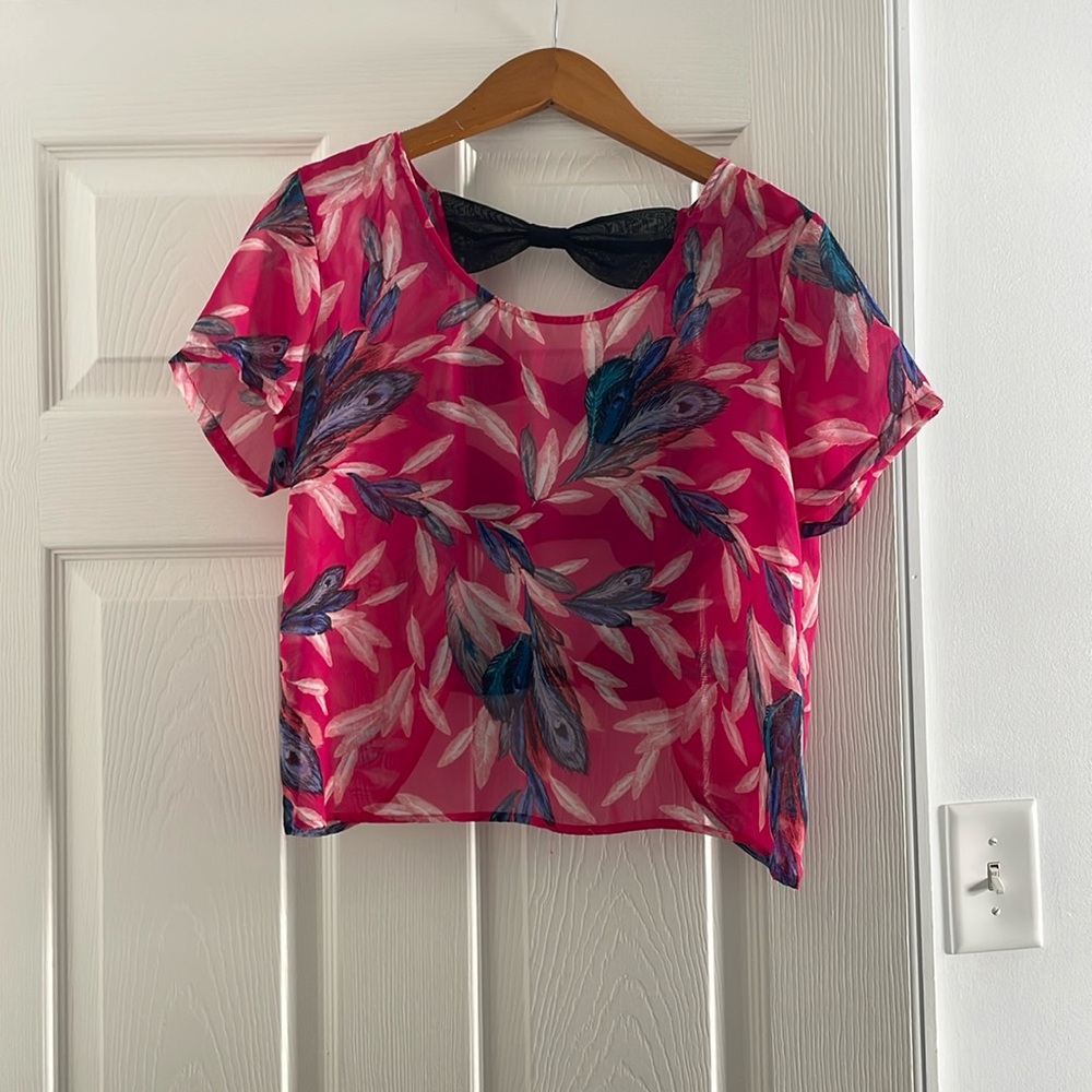 Sheer pink top